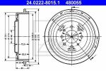 ATE 24.0222-8015.1 тормозной барабан на RENAULT 21 универсал (K48_)