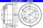 ATE 24.0228-0001.1 тормозной барабан на FORD TRANSIT c бортовой платформой/ходовая часть (E_ _)