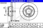 ATE 24.0310-0223.1 тормозной диск на FORD GALAXY (WGR)