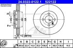 ATE 24.0322-0122.1 тормозной диск на 3 (E30)