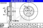 ATE 24.0332-0101.1 тормозной диск на MERCEDES-BENZ E-CLASS купе (C207)