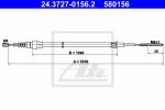 ATE 24.3727-0156.2 трос, стояночная тормозная система на VW GOLF III (1H1)
