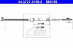 ATE 24.3727-0159.2 трос, стояночная тормозная система на VW LUPO (6X1, 6E1)