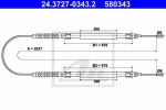 ATE 24.3727-0343.2 трос, стояночная тормозная система на PEUGEOT BOXER фургон (230L)