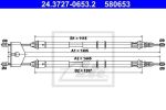 ATE 24.3727-0653.2 трос, стояночная тормозная система на FORD FUSION (JU_)