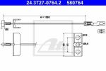ATE 24.3727-0764.2 трос, стояночная тормозная система на OPEL VIVARO фургон (F7)