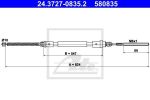 ATE 24.3727-0835.2 трос, стояночная тормозная система на PEUGEOT 406 Break (8E/F)
