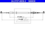ATE 24.3727-0839.2 трос, стояночная тормозная система на PEUGEOT 307 Break (3E)