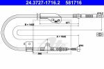 ATE 24.3727-1716.2 трос, стояночная тормозная система на NISSAN PRIMERA Traveller (WP11)