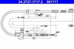 ATE 24.3727-1717.2 трос, стояночная тормозная система на NISSAN PRIMERA Traveller (WP11)