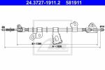 ATE 24.3727-1911.2 трос, стояночная тормозная система на TOYOTA YARIS (SCP1_, NLP1_, NCP1_)