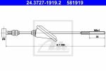 ATE 24.3727-1919.2 трос, стояночная тормозная система на TOYOTA AVENSIS (T25_)