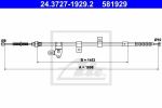 ATE 24.3727-1929.2 трос, стояночная тормозная система на TOYOTA COROLLA (CDE12_, ZZE12_, NDE12_, ZDE12_)