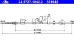 ATE 24.3727-1942.2 Трос стояночного тормоза задний L TOYOTA Auris 07-> (4643002121)