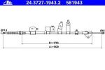 ATE 24.3727-1943.2 Трос стояночного тормоза задний R TOYOTA Auris 07-> (4642002121)