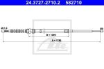 ATE 24.3727-2710.2 трос, стояночная тормозная система на SKODA RAPID Spaceback (NH1)