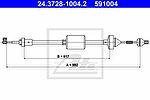 ATE 24.3728-1004.2 трос, управление сцеплением на RENAULT CLIO I (B/C57_, 5/357_)