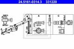 ATE 24.5161-0314.3 тормозной шланг на PEUGEOT 407 (6D_)