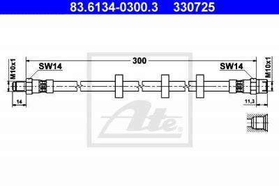 ATE 83.6134-0300.3 тормозной шланг на VOLVO 960 Kombi (965)