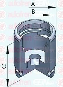 AUTOFREN SEINSA D025257 поршень, корпус скобы тормоза на PEUGEOT 206 Наклонная задняя часть (2A/C)