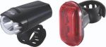 Фонари (комплект) BBB EcoCombo EcoBeam 0.2W black, black strap 3x AAA and Rearlaser rear light 2xAAA (BLS-76)