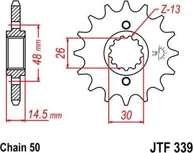 BIKE ALERT Звезда цепного привода (JTF 339 18)