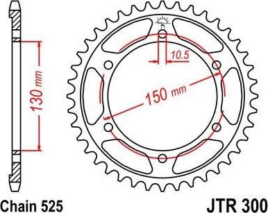 BIKE ALERT Звезда цепного привода (JTR 300 47)