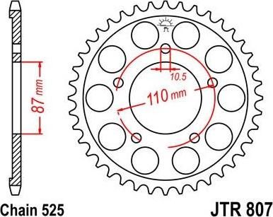 BIKE ALERT Звезда цепного привода (JTR 807 49)