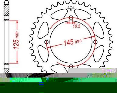 BIKE ALERT Звезда цепного привода (JTR 857 45)