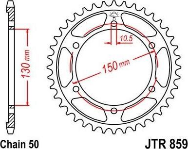 BIKE ALERT Звезда цепного привода (JTR 859 48)