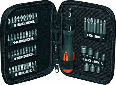 BLACK DECKER А7104 Отвертка с 56 насадками в кофре
