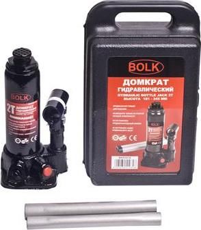 BOLK BK51001S Домкрат гидравлический бутылочный 2т 181-345мм кейс BOLK BK51001S Домкрат гидравлический бутылочный 2т 181-345мм кейс