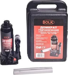 BOLK BK51002S Домкрат гидравлический бутылочный 3т 194-372мм кейс BOLK BK51002S Домкрат гидравлический бутылочный 3т 194-372мм кейс