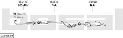 Bosal 032.056.50 система выпуска ог на FIAT CROMA (154)