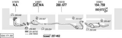Bosal 034.171.50 система выпуска ог на FORD ESCORT IV (GAF, AWF, ABFT)