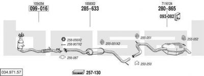 Bosal 034.971.57 система выпуска ог на FORD MONDEO II седан (BFP)