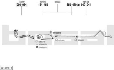 Bosal 034.999.14 система выпуска ог на FORD TRANSIT фургон