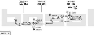 Bosal 040.981.01 система выпуска ог на HYUNDAI ACCENT II седан (LC)
