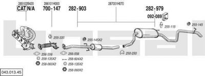 Bosal 043.013.45 система выпуска ог на KIA CEE'D SW (ED)