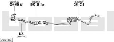 Bosal 043.013.51 система выпуска ог на KIA CEE'D SW (ED)