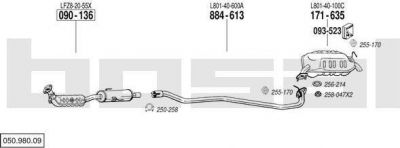 Bosal 050.980.09 система выпуска ог на MAZDA 6 (GG)