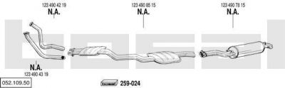 Bosal 052.109.50 система выпуска ог на MERCEDES-BENZ седан (W123)