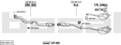 Bosal 052.400.10 система выпуска ог на MERCEDES-BENZ C-CLASS универсал (S202)