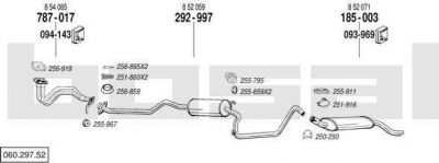 Bosal 060.297.52 система выпуска ог на OPEL KADETT E Combo (38_, 48_)