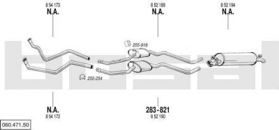 Bosal 060.471.50 система выпуска ог на OPEL SENATOR A (29_)