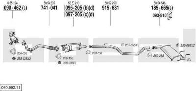 Bosal 060.992.11 система выпуска ог на OPEL SIGNUM