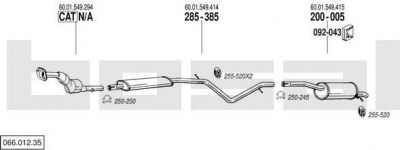 Bosal 066.012.35 система выпуска ог на RENAULT LOGAN I универсал (KS_)