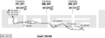 Bosal 066.148.53 система выпуска ог на RENAULT SUPER 5 (B/C40_)