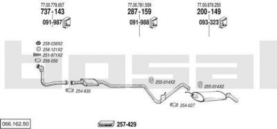 Bosal 066.162.50 система выпуска ог на RENAULT SUPER 5 (B/C40_)