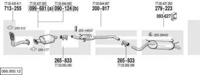 Bosal 066.950.12 система выпуска ог на RENAULT SCЙNIC I (JA0/1_)